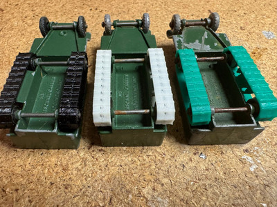 Matchbox Lesney No.49A - M3 Halftrack Personal Carrier / 3 X Ketten 3 Farben