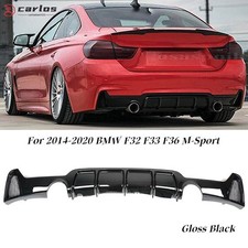 Glossy Black Rear Diffuser Lip Fit Bmw F32 F33 F36 428i 435i M Sport 2014-2020