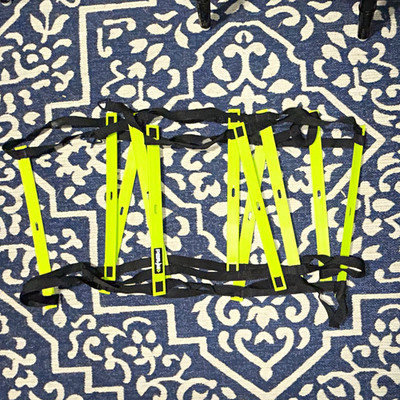 PER4M Green/Black Adjustable Agility Ladder Trainer for Gym Training