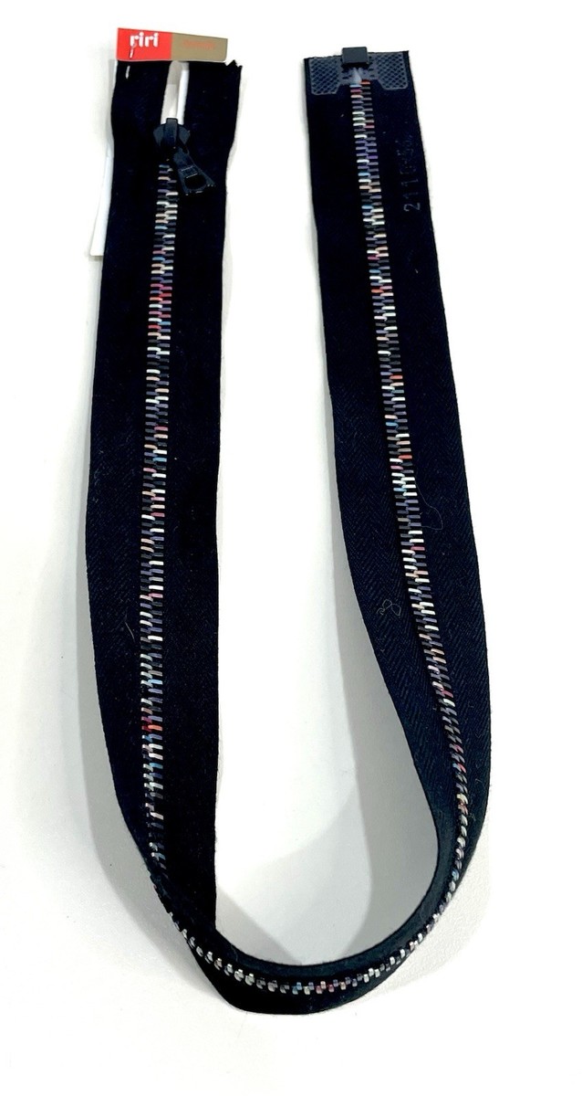 Rioページ New Vtg RiRi Zipper 22” Separating Rio Black Metallic Colored