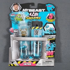 Mr Beast Swarms Lab Pack 5 Ultra Rare Panther Bullbuster Bite Brawler NEW FSC