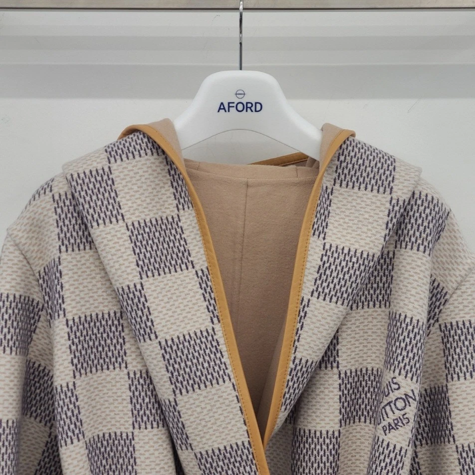 LOUIS VUITTON（LV） Louis Vuitton cappotto reversibile Damier Azur con cappuccio 38 73979616