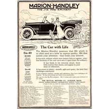 The Mutual Motors Co Marion-Handley The Six Pre-Eminent Jackson MI 1917 Ad SJ15