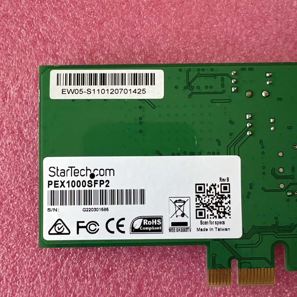 StarTech PEX10000SFP2 PCIe Gigabit Ethernet Fiber Network Card - Image 3 of 4
