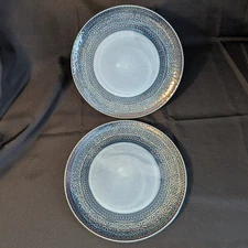 Threshold Kingfield Blue Stoneware 10.5" Dinner Plates Set of 2