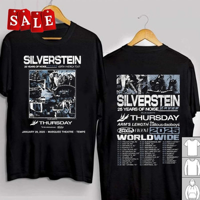 Silverstein 25 Years Of Noise North American Tour S-5XL 2-Sided Shirt TD1388