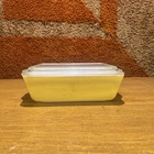 ✨Retro Find✨ Vintage Pyrex Yellow 503 Refrigerator Dish w/ Clear Lid