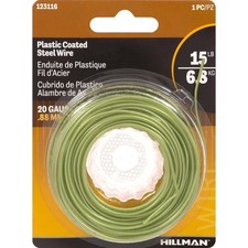 Hillman 123116-N 25 lbs. Capacity Plastic Solid 20 ga. Wire 75 L ft. Pack of 6 