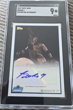 Booker T 2012 WWE Topps Superstar Autograph Auto Card SGC Graded 9