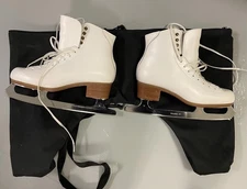 Mark IV Jackson Ultima Women’s Leather Skates White Size 8B. Worn Twice W/case