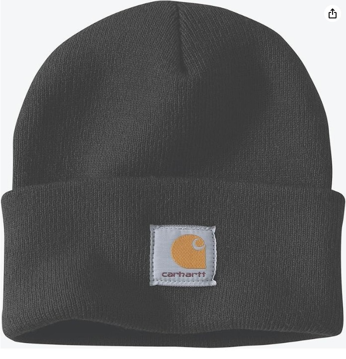 Carhartt Knit Cuffed Beanie – Black Acrylic Watch Hat | Unisex One Size | Winter