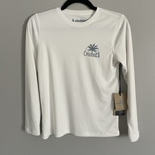 Chubbies White Long Sleeve Rash Guard Surf Shirt Youth Size Medium NWT