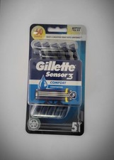 Gillette Sensor 3 Comfort Disposable Razors for Men, Pack of 5  (60 shaves)