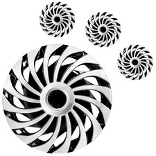 14 Inch Wheel Cover Hubcaps Set Of 4 Snap-on Abs Plastic Cyclone Style R14 Rim 14 Inch Wheel Cover Hubcaps Set Of 4 Snap-on Abs Plastic Cyclone Style R14 Rim