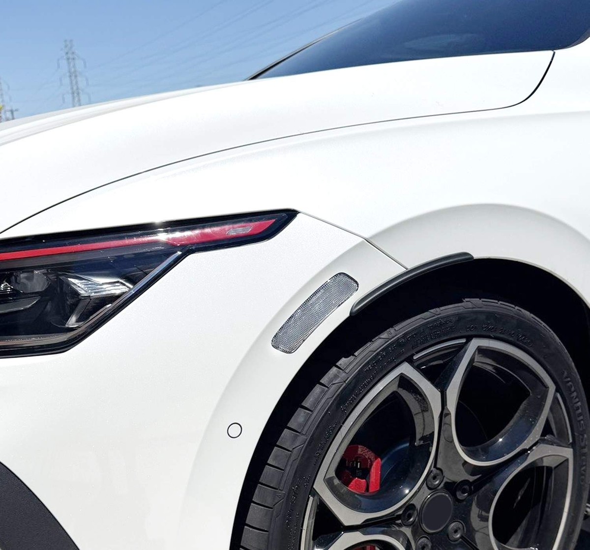 Clear Front Bumper Side Marker Reflectors For VW 22+ MK8 Golf/GTI