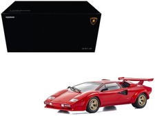 Lamborghini Countach LP 5000 Quattrovalvole Red w Gold Wheels 1/18 Diecast Model