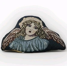 Angel Tapestry Pillow Blue Background 16x11" Bed Chair Decor