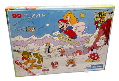 Puzzle Jigsaw Super Mario Bros Play Time Vintage 99 Teile NEU SEALED 1991 #1