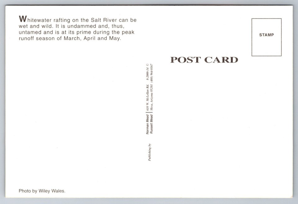 Postcard Salt River Canyon Arizona White Mountains Whitewater Raft | eBay