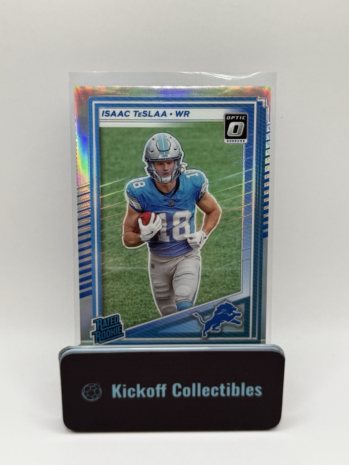 Isaac Teslaa 2025 Donruss Optic Preview Silver Holo Prizm Rated Rookie RC