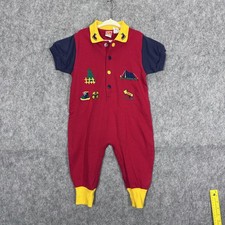 Vintage McKids Romper Infants 18 Months Red Yellow Short Sleeve 90s McDonald's