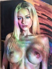 Dipinto olio su tela cm 30 x 40 x 2 MONICA firmato Donato Bruscella