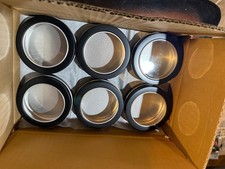 Foraineam 4 oz Round Tins, Screw Lids, Clear Window, Matte Black, Lot of 79