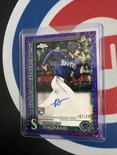 2025 Topps Chrome Update Rhylan Thomas Purple Refractor RC Auto /299🔥