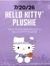 Golden State Valkeries 2026 Hello Kitty Plush for 7/20/26. (Pre-Sale)