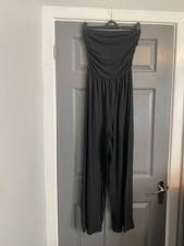 Ladies Black Boob Tube Style Jumpsuit Size S (8/10)