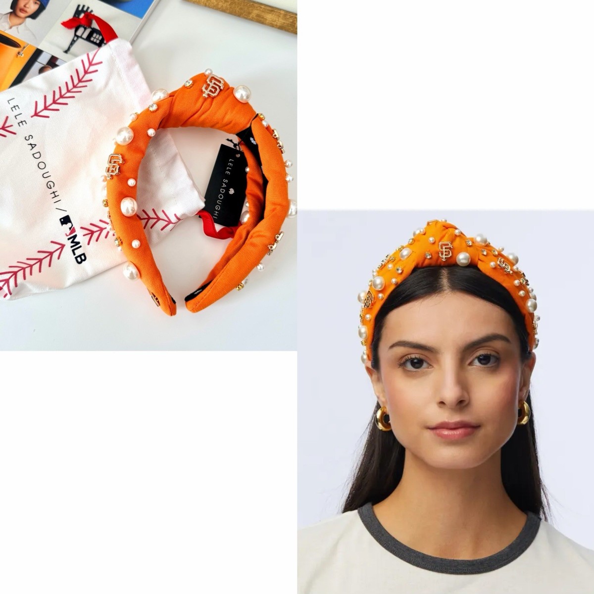 Lele Sadoughi MLB SF Giants Embellished Headband | eBay