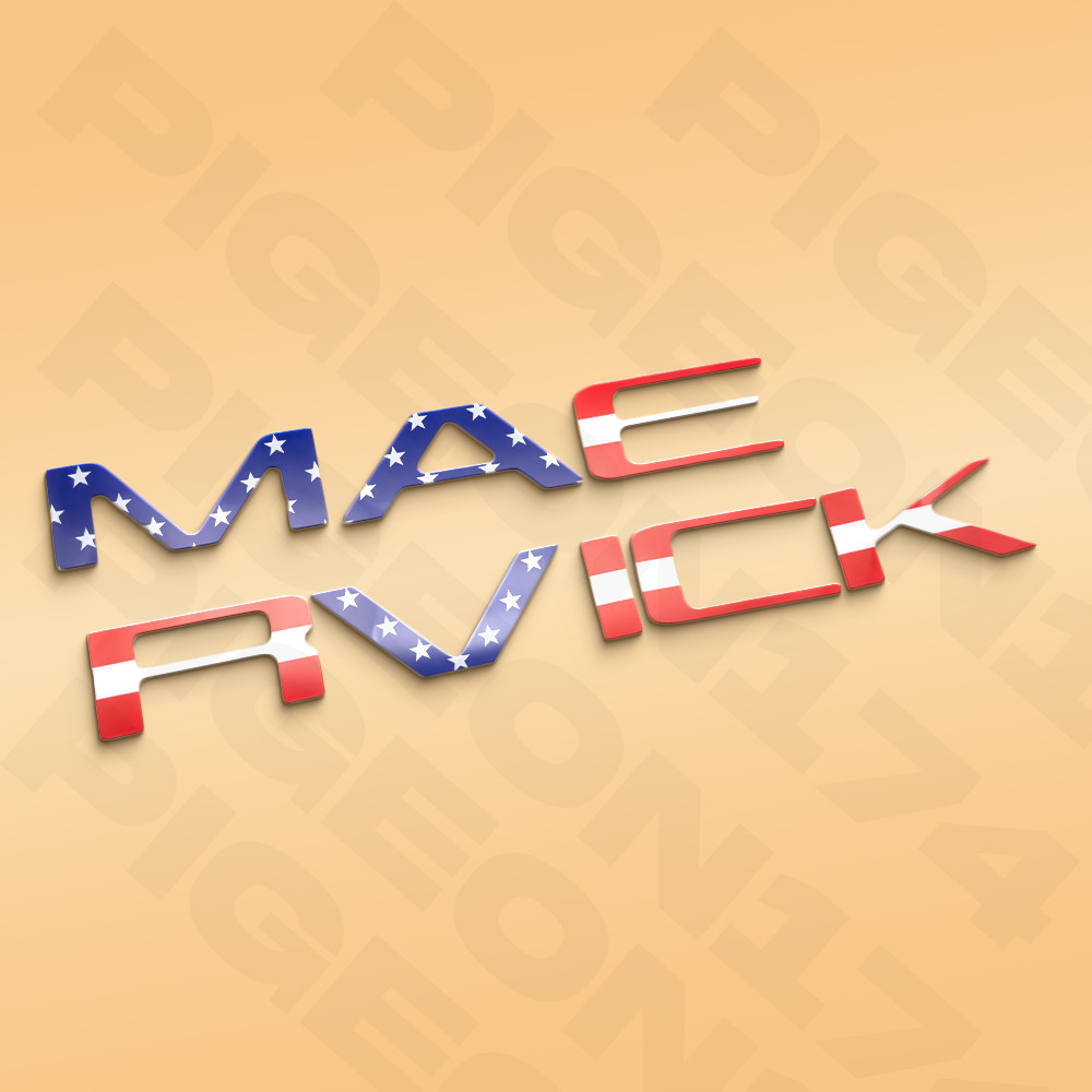3D Tailgate Insert Letters Rear For Maverick 2022-2025 Emblem Decal Nameplate