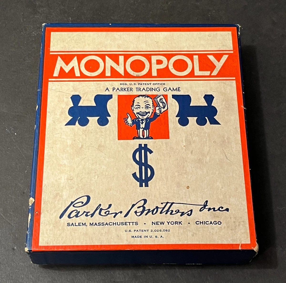 モノポリー確認用 2 players Monopoly 1936 Year Vintage Manufacture Board