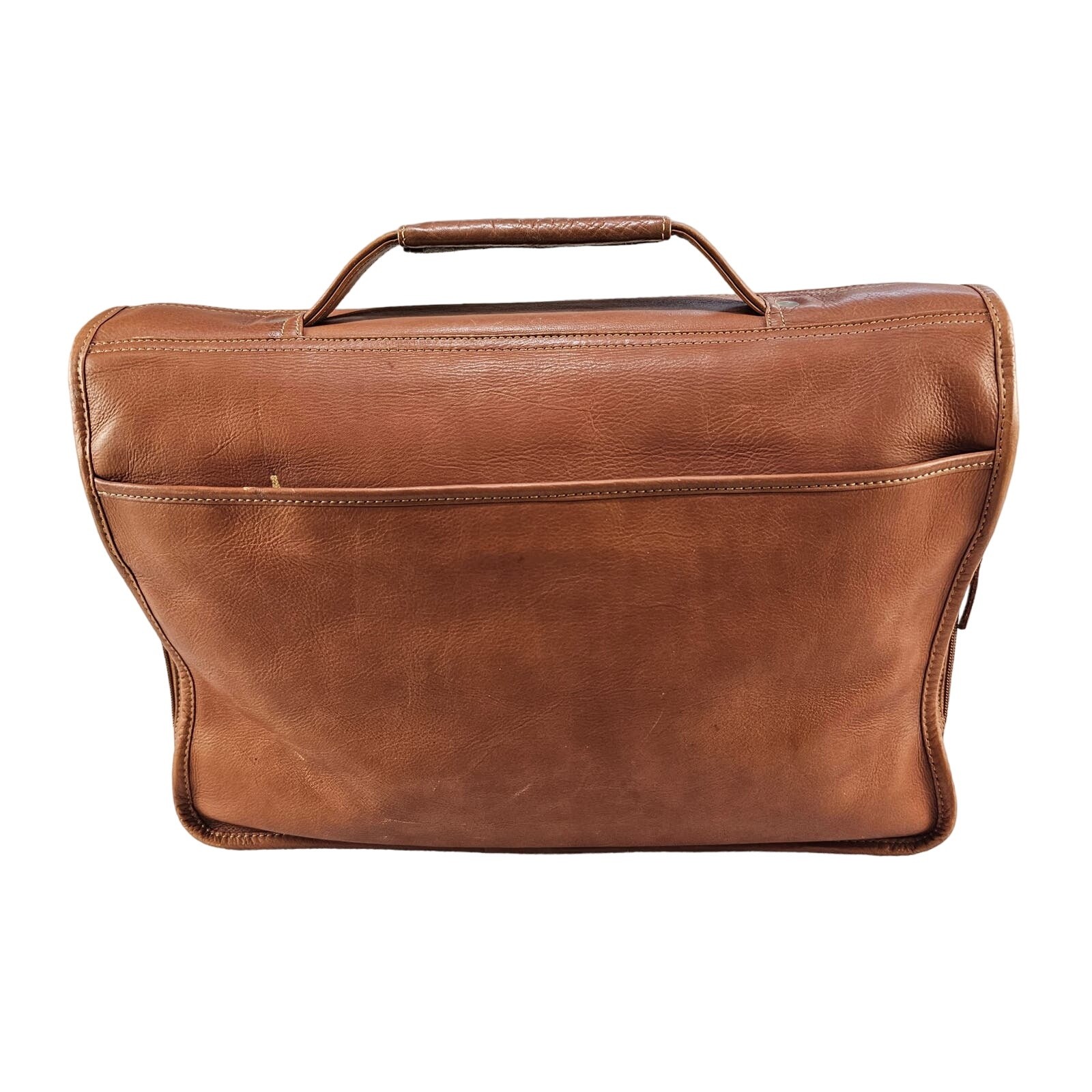 Clava American Leather Gusset Laptop Messenger Style Bag Cas