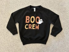 Jersey HALLOWEEN Niños - Edad 5-6 Años - Negro Boo Crew - Buen Estado