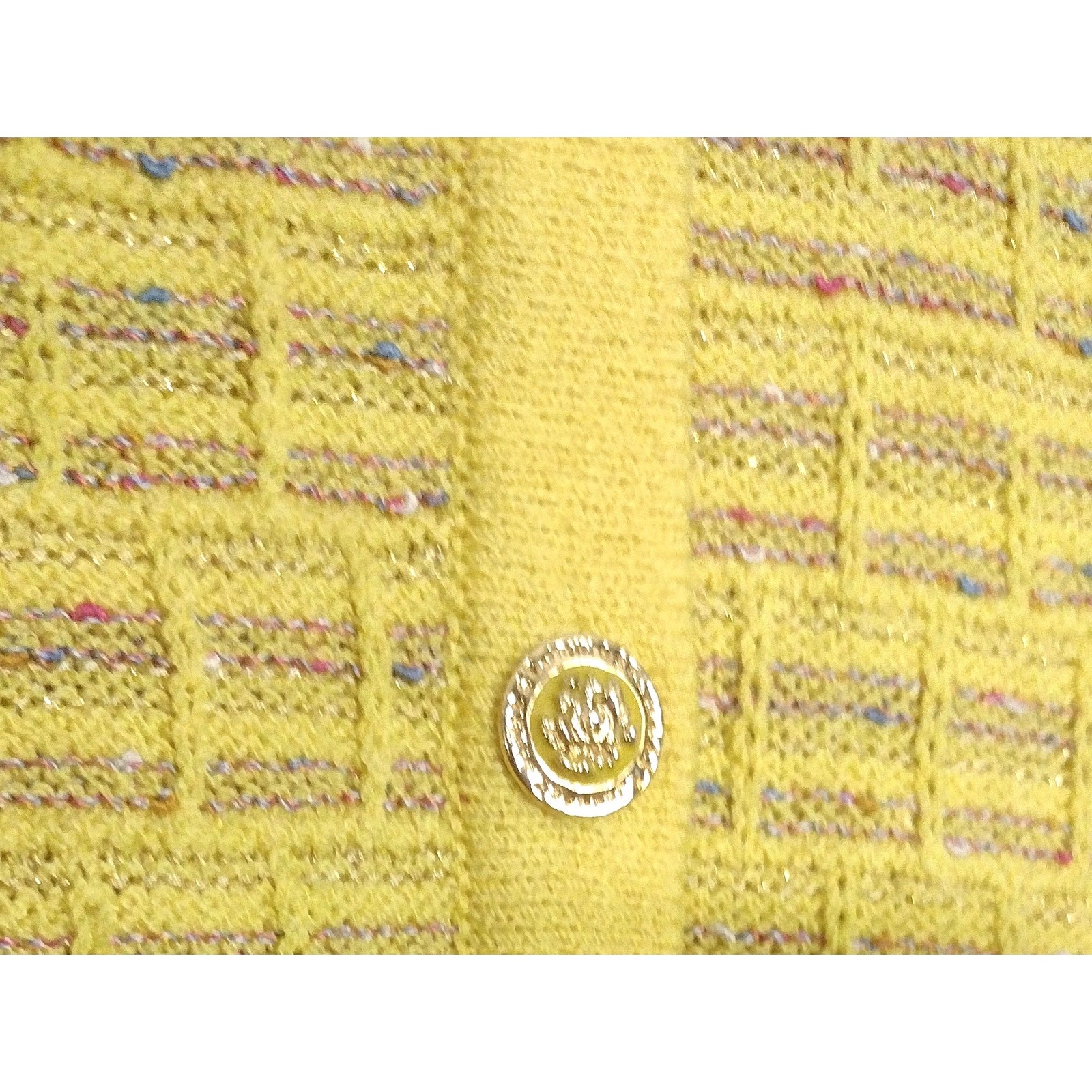 St John Collection Multicolor Yellow Button Front… - image 9