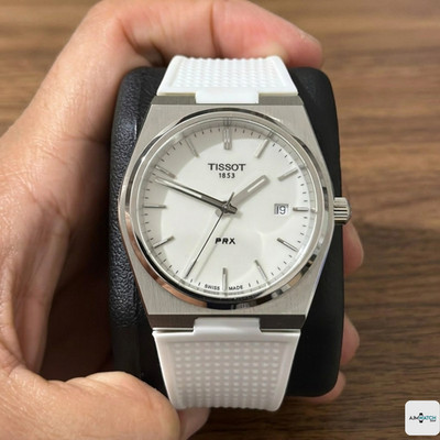 Tissot PRX Herren T137.410.17.011.00 Quarzuhr weißes Zifferblatt Edelstahl 40MM