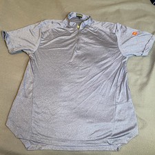 McDonalds Apparel Collection Employee Quarter Zip Blue Shirt Mens Sz M FLAWS