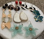 Vintage Enamel Plastic Lucite Mixed Earring Lot!!! — photo 5
