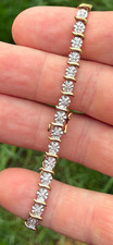 9ct gold natural Diamond bracelet