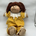 VINTAGE Cabbage Patch Doll Yellow Hair Pigtails 80s Full Yellow Outfit