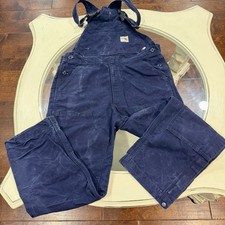 Carhartt FR Double Knee Overall Bib 32 Blue 101627 Flame Resistant Duck 32x30