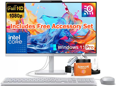 Lenovo A100 23.8'' All-in-One Desktop, Intel N100, 16GB RAM 512GB SSD, Win11 Pro