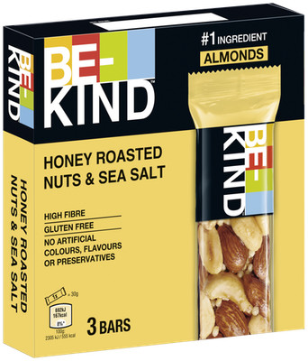 BE-KIND Multipack Honey Roasted Nuts & SeaSalt 3x30g