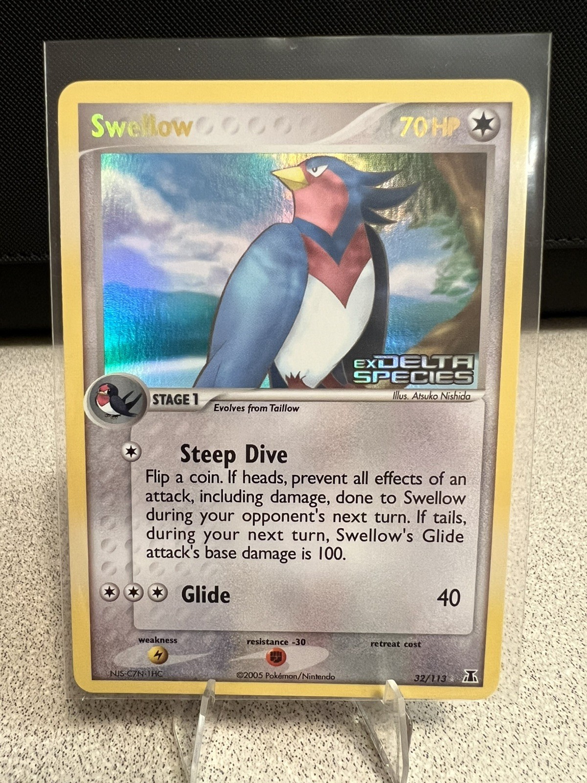 Swellow 32/113 Delta Species Reverse Holo 2005 Vintage NEAR MINT