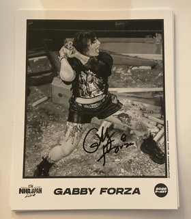 Gabby Forza Signed Autograph ICW NHB ROH AEW TNA WWE 8x10 Promo Photo