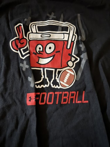 Under Armour Football Short Sleeve Graphic T Shirt Boys Youth Medium - Picture 2 of 5