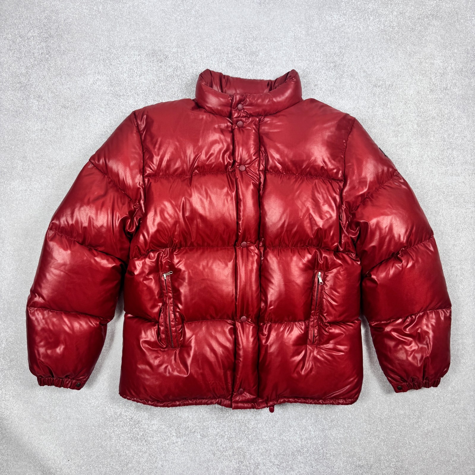 Vintage Moncler Shiny Red Down Puffer 90s 00s Size XS-S image 4