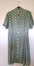 Joanie Size 20 Beautiful Light Green Polka Dot Dress 50s Vibe Skater Button Down