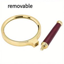 1pc 50x Magnifying Glass High Definition Metal Handheld Ergonomic Reading